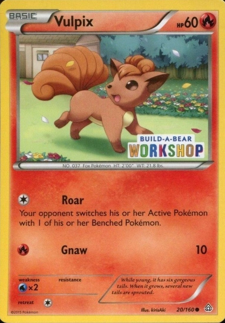 Vulpix (20/160) (Build A Bear Workshop Exclusive) [XY: Primal Clash] | Deep Dive Games St. Marys