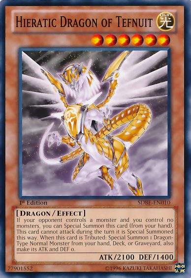 Hieratic Dragon of Tefnuit [SDBE-EN010] Common | Deep Dive Games St. Marys