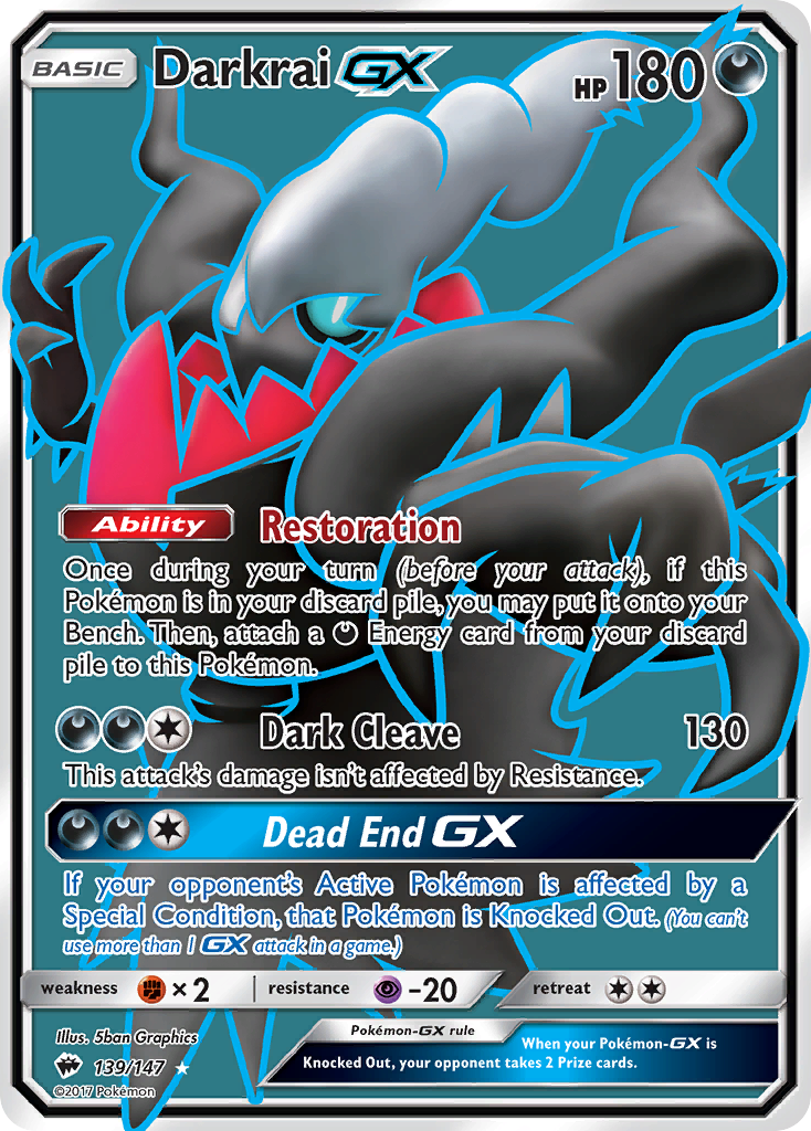 Darkrai GX (139/147) [Sun & Moon: Burning Shadows] | Deep Dive Games St. Marys