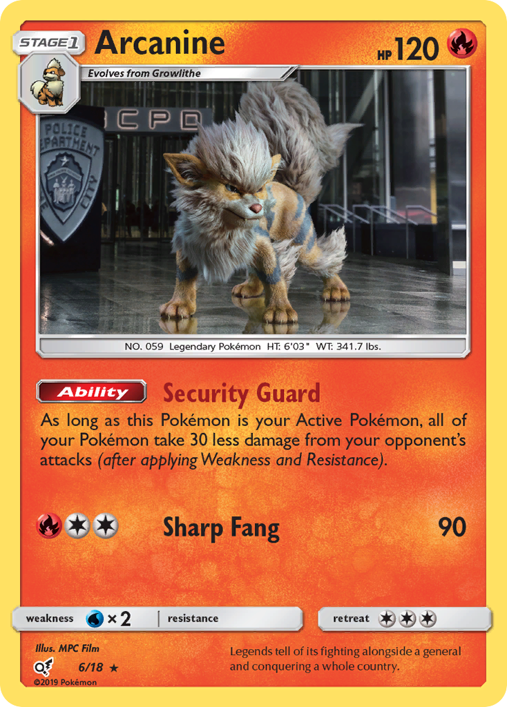 Arcanine (6/18) [Sun & Moon: Detective Pikachu] | Deep Dive Games St. Marys