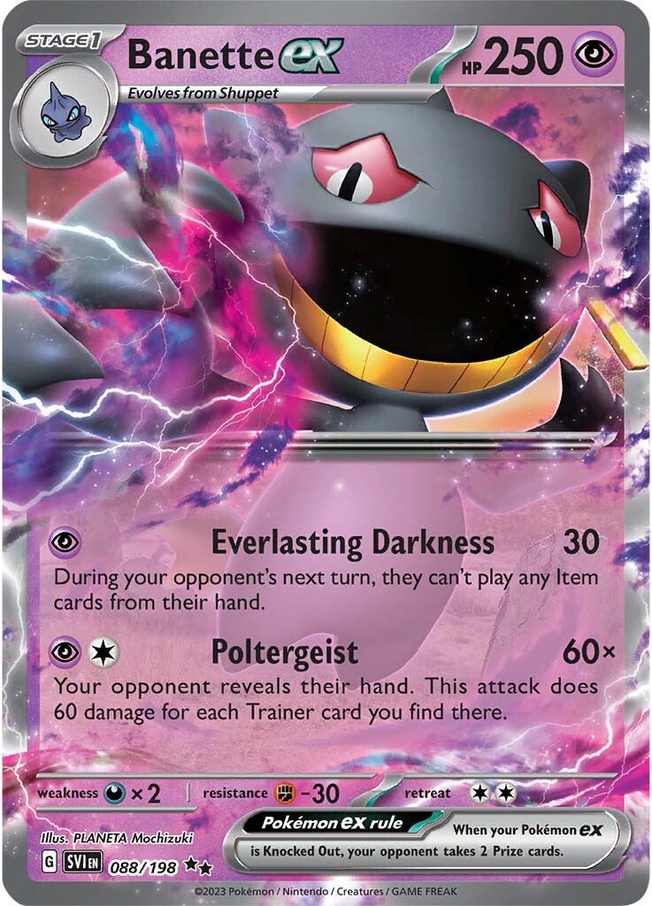 Banette ex (088/198) [Scarlet & Violet: Base Set] | Deep Dive Games St. Marys