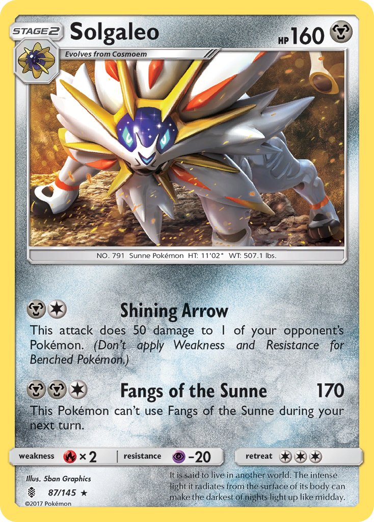 Solgaleo (87/145) (Theme Deck Exclusive) [Sun & Moon: Guardians Rising] | Deep Dive Games St. Marys