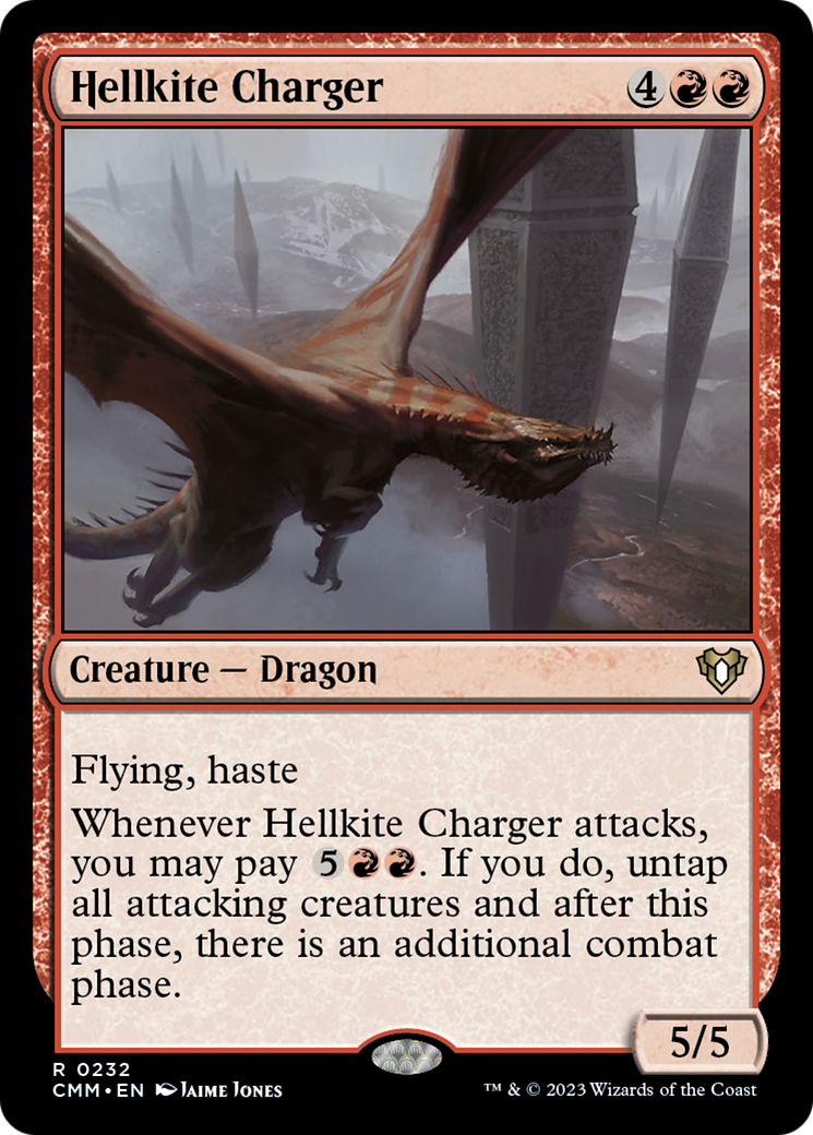 Hellkite Charger (Foil Etched) [Commander Masters] | Deep Dive Games St. Marys