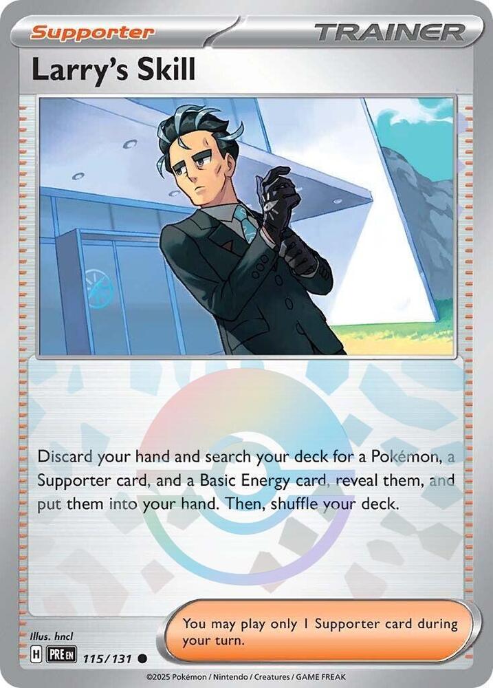 Larry's Skill (115/131) (Poke Ball Pattern) [Scarlet & Violet: Prismatic Evolutions] | Deep Dive Games St. Marys