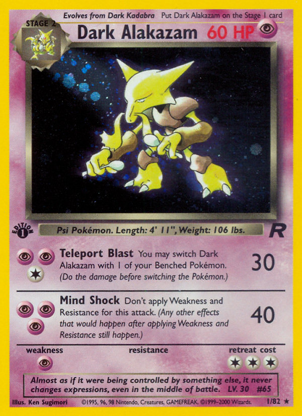 Dark Alakazam (1/82) [Team Rocket 1st Edition] | Deep Dive Games St. Marys