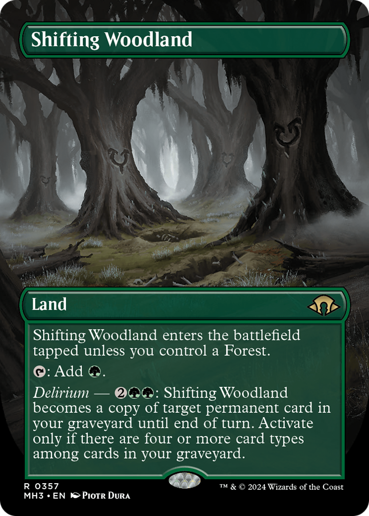 Shifting Woodland (Borderless) [Modern Horizons 3] | Deep Dive Games St. Marys