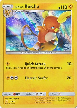 Alolan Raichu (30/30) [Sun & Moon: Trainer Kit - Alolan Raichu] | Deep Dive Games St. Marys