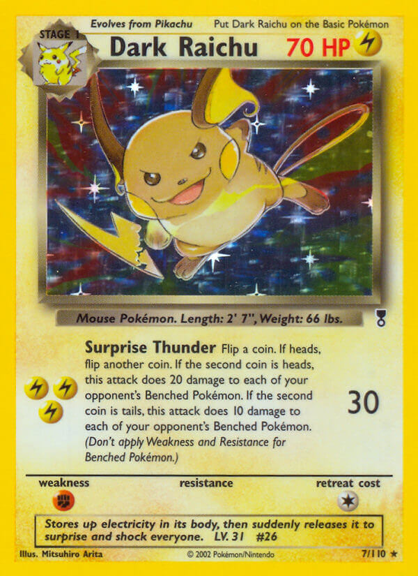 Dark Raichu (7/110) (WotC) (Theme Deck Exclusive) [Legendary Collection] | Deep Dive Games St. Marys