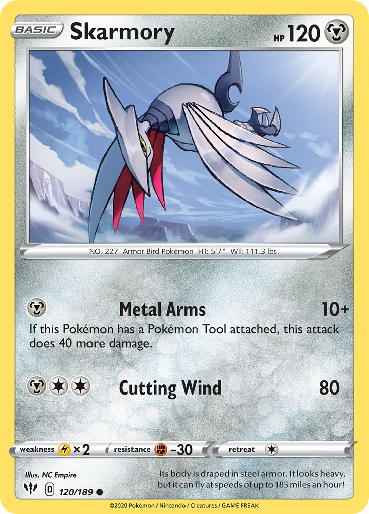 Skarmory (120/189) [Sword & Shield: Darkness Ablaze] | Deep Dive Games St. Marys