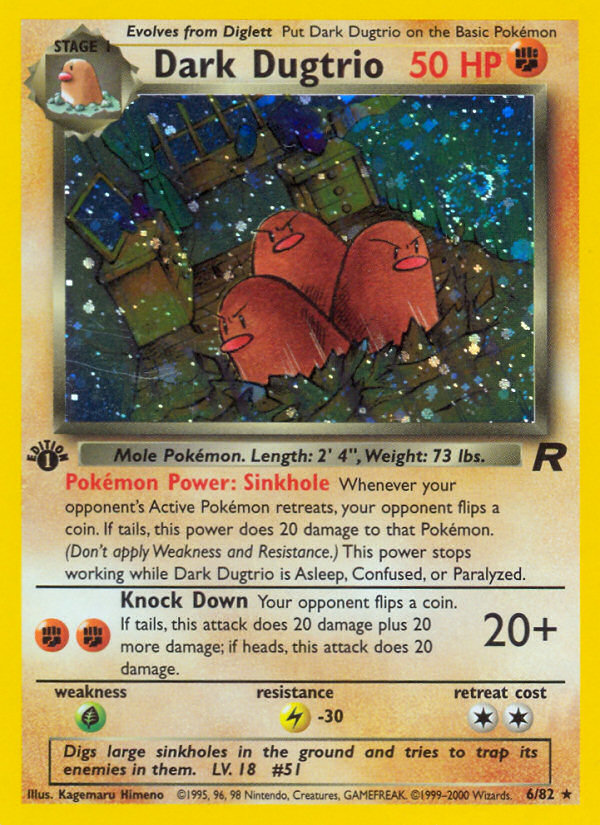 Dark Dugtrio (6/82) [Team Rocket 1st Edition] | Deep Dive Games St. Marys