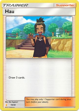 Hau (19/30) [Sun & Moon: Trainer Kit - Alolan Raichu] | Deep Dive Games St. Marys