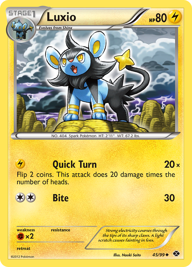 Luxio (45/99) [Black & White: Next Destinies] | Deep Dive Games St. Marys