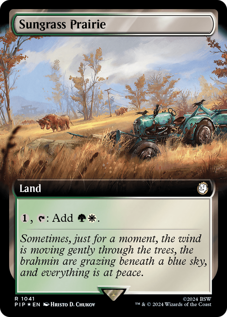 Sungrass Prairie (Extended Art) (Surge Foil) [Fallout] | Deep Dive Games St. Marys
