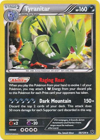 Tyranitar (56/124) (Cosmos Holo) [XY: Fates Collide] | Deep Dive Games St. Marys