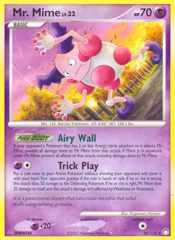 Mr. Mime (30/123) [Diamond & Pearl: Mysterious Treasures] | Deep Dive Games St. Marys