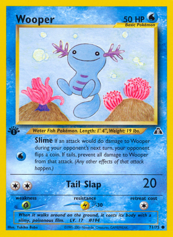 Wooper (71/75) [Neo Discovery 1st Edition] | Deep Dive Games St. Marys