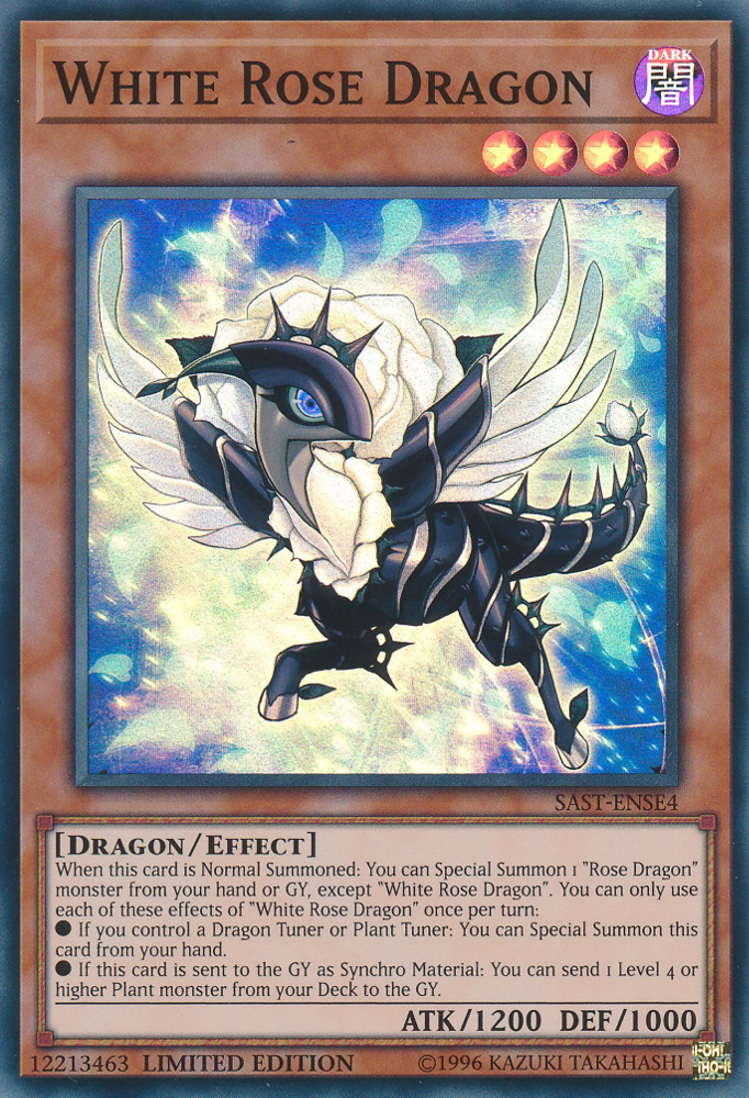 White Rose Dragon [SAST-ENSE4] Super Rare | Deep Dive Games St. Marys