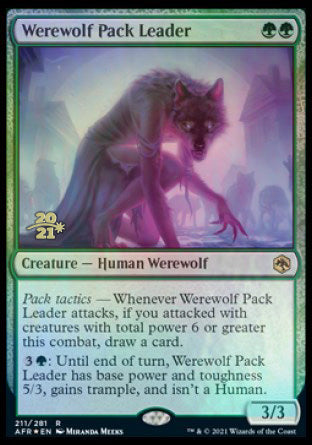 Werewolf Pack Leader [Dungeons & Dragons: Adventures in the Forgotten Realms Prerelease Promos] | Deep Dive Games St. Marys