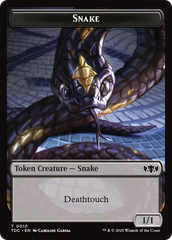 Snake // Myr Double-Sided Token [Tarkir: Dragonstorm Commander Tokens] | Deep Dive Games St. Marys