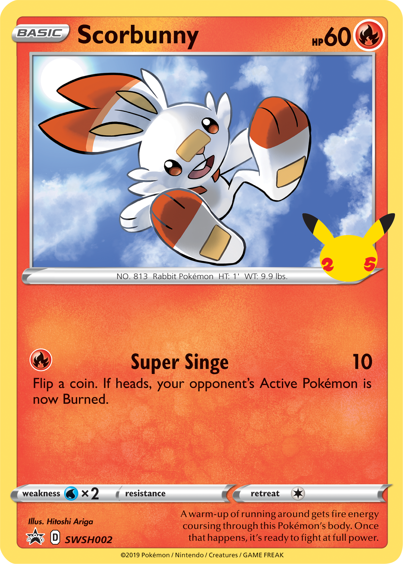 Scorbunny (SWSH002) (Jumbo Card) [First Partner Pack] | Deep Dive Games St. Marys