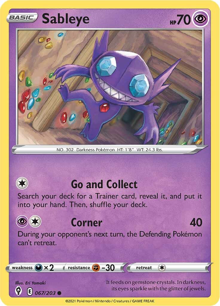 Sableye (067/203) [Sword & Shield: Evolving Skies] | Deep Dive Games St. Marys