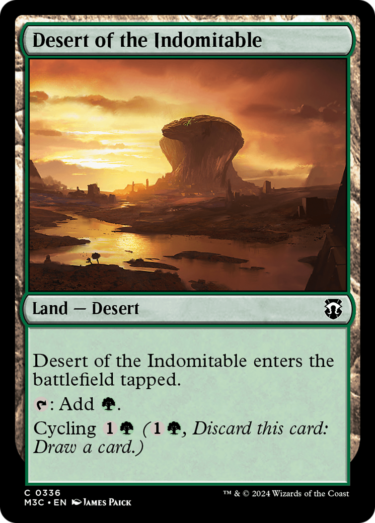 Desert of the Indomitable (Ripple Foil) [Modern Horizons 3 Commander] | Deep Dive Games St. Marys