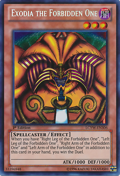 Exodia the Forbidden One [LCYW-EN306] Secret Rare | Deep Dive Games St. Marys