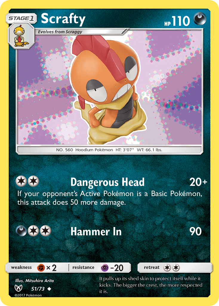 Scrafty (51/73) [Sun & Moon: Shining Legends] | Deep Dive Games St. Marys