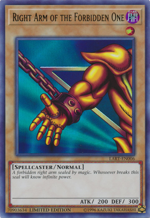 Right Arm of the Forbidden One [LART-EN006] Ultra Rare | Deep Dive Games St. Marys