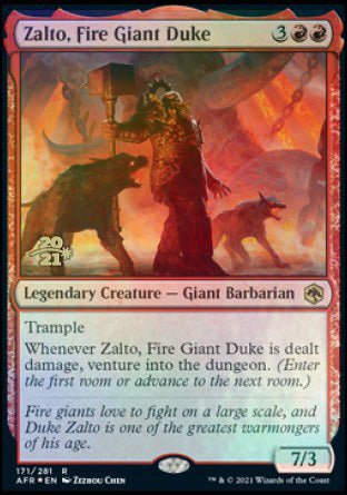 Zalto, Fire Giant Duke [Dungeons & Dragons: Adventures in the Forgotten Realms Prerelease Promos] | Deep Dive Games St. Marys