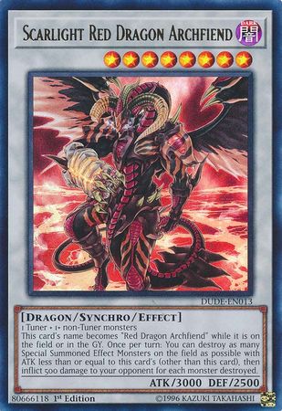 Scarlight Red Dragon Archfiend [DUDE-EN013] Ultra Rare | Deep Dive Games St. Marys