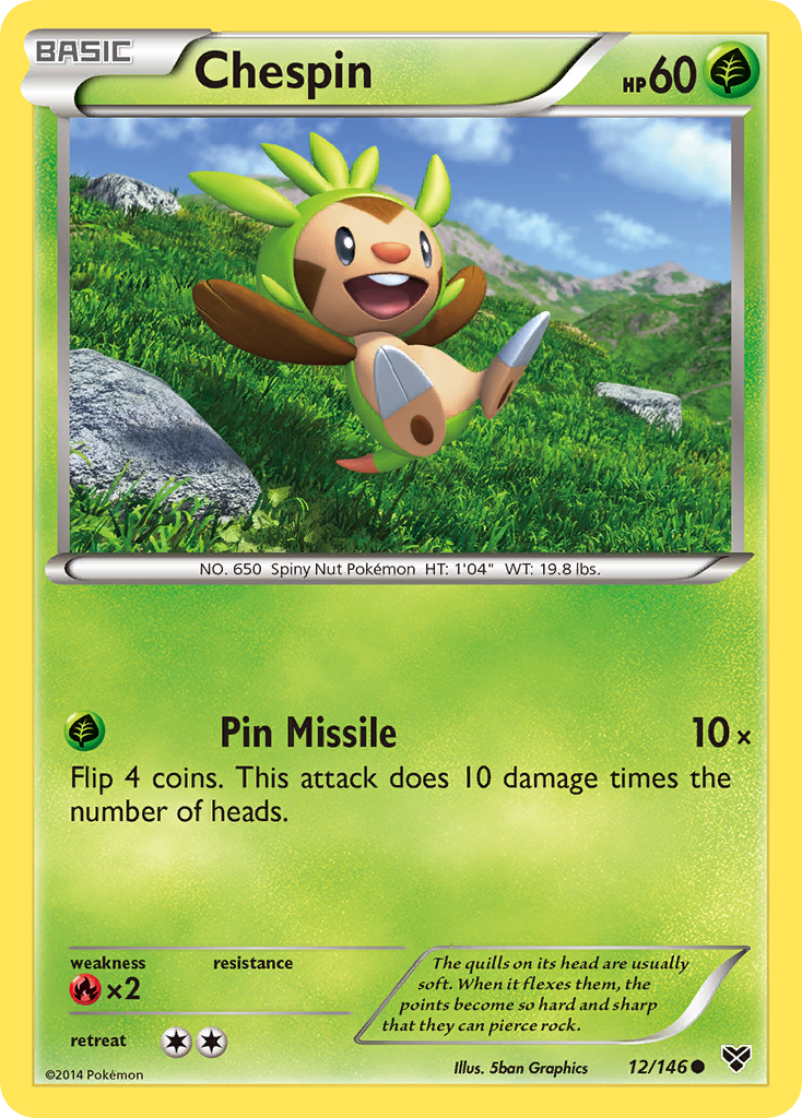 Chespin (12/146) [XY: Base Set] | Deep Dive Games St. Marys