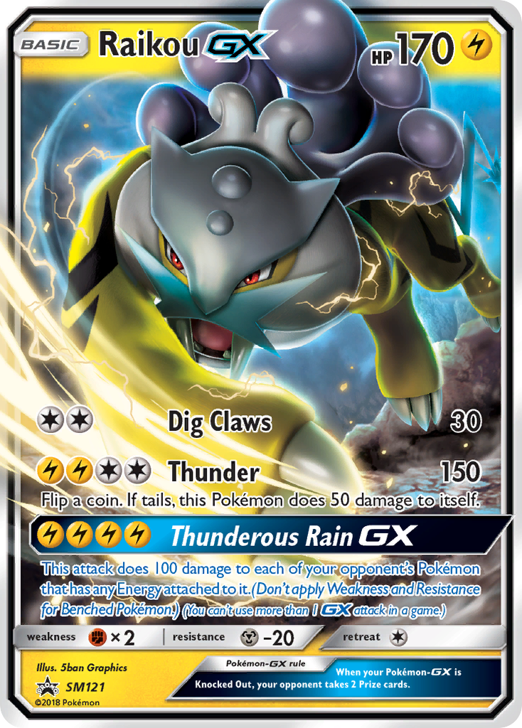 Raikou GX (SM121) [Sun & Moon: Black Star Promos] | Deep Dive Games St. Marys