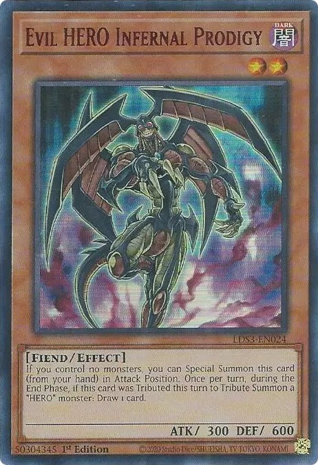 Evil HERO Infernal Prodigy (Red) [LDS3-EN024] Ultra Rare | Deep Dive Games St. Marys