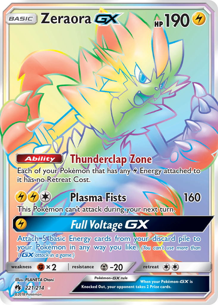 Zeraora GX (221/214) [Sun & Moon: Lost Thunder] | Deep Dive Games St. Marys