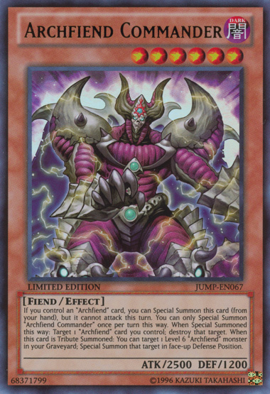 Archfiend Commander [JUMP-EN067] Ultra Rare | Deep Dive Games St. Marys