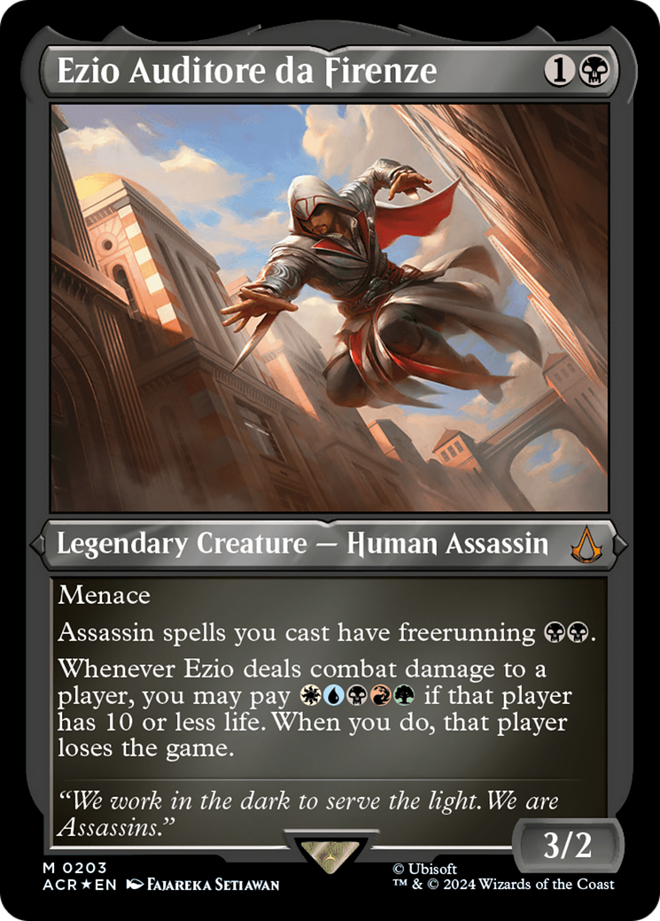 Ezio Auditore da Firenze (Foil Etched) [Assassin's Creed] | Deep Dive Games St. Marys