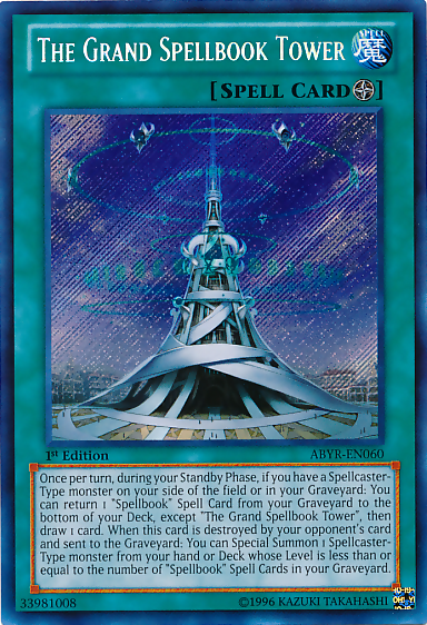 The Grand Spellbook Tower [ABYR-EN060] Secret Rare | Deep Dive Games St. Marys