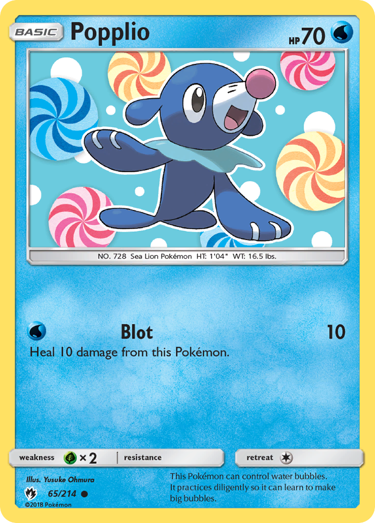 Popplio (65/214) [Sun & Moon: Lost Thunder] | Deep Dive Games St. Marys