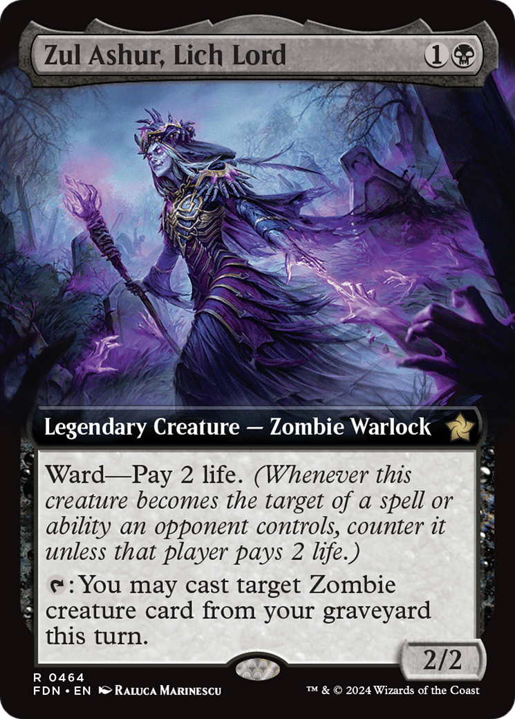 Zul Ashur, Lich Lord (Extended Art) [Foundations] | Deep Dive Games St. Marys