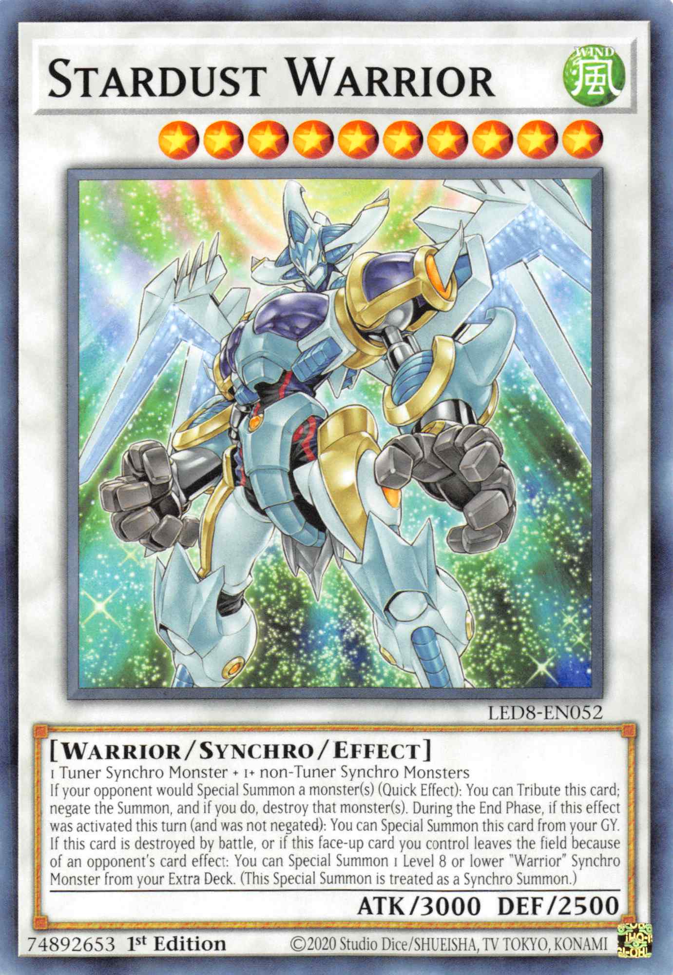 Stardust Warrior [LED8-EN052] Common | Deep Dive Games St. Marys