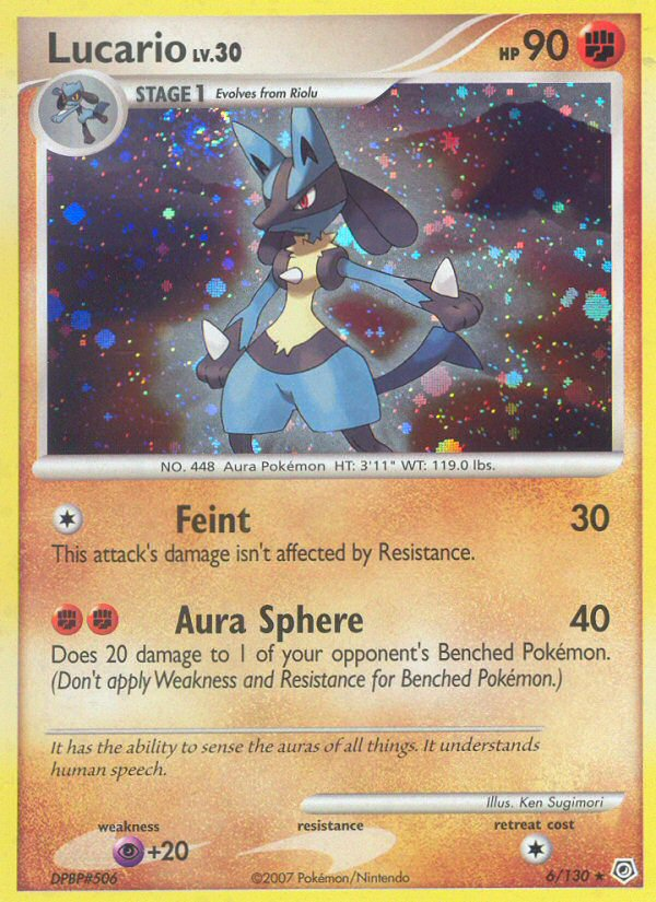 Lucario (6/130) [Diamond & Pearl: Base Set] | Deep Dive Games St. Marys