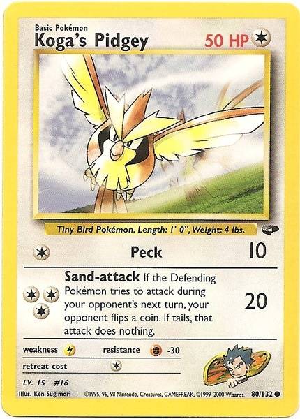 Koga's Pidgey (80/132) [Gym Challenge Unlimited] | Deep Dive Games St. Marys
