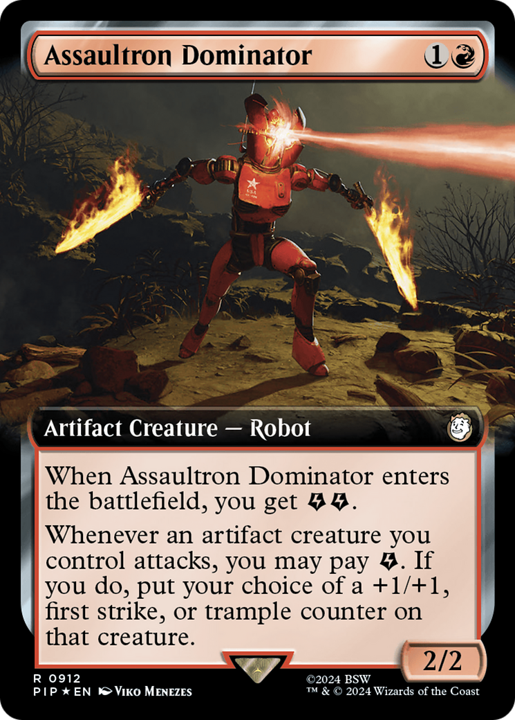 Assaultron Dominator (Extended Art) (Surge Foil) [Fallout] | Deep Dive Games St. Marys