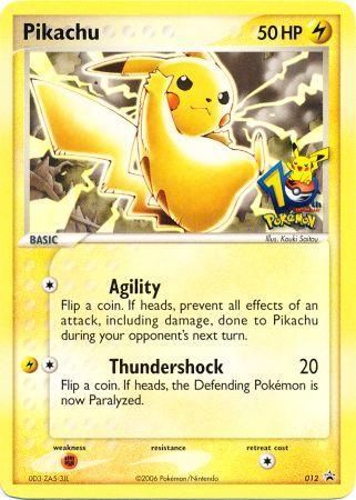 Pikachu (012) (10th Anniversary Promo) [Miscellaneous Cards] | Deep Dive Games St. Marys