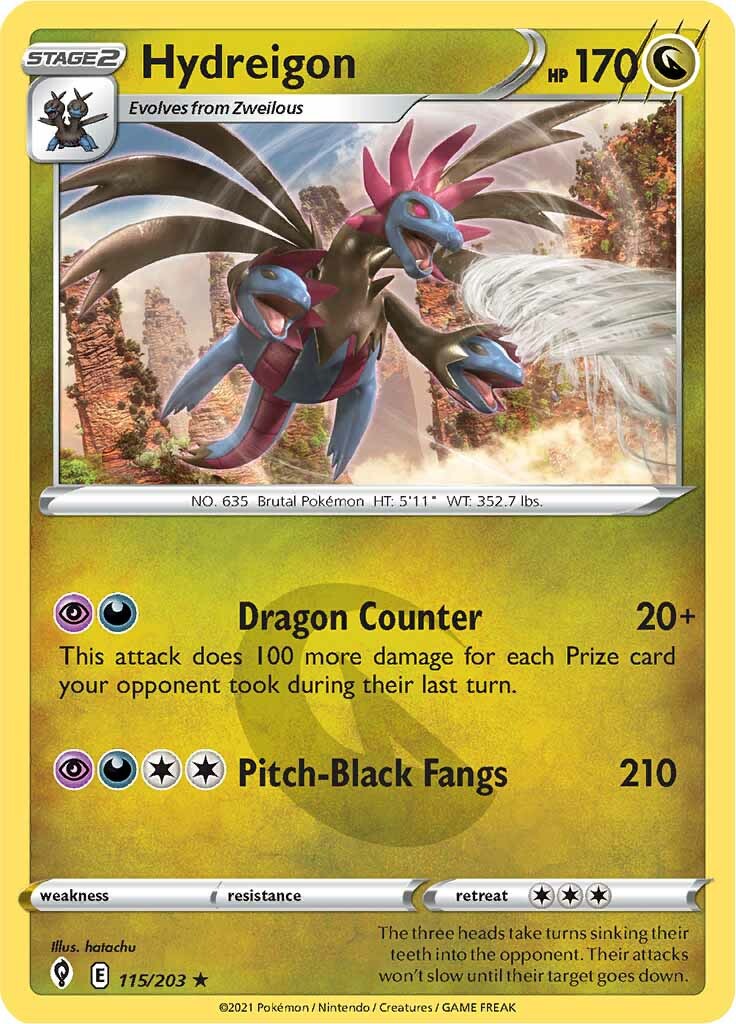 Hydreigon (115/203) [Sword & Shield: Evolving Skies] | Deep Dive Games St. Marys