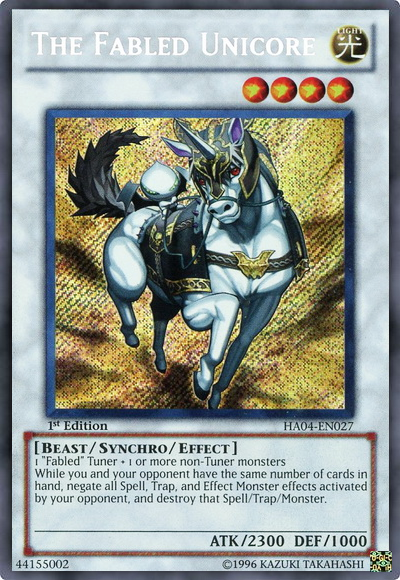 The Fabled Unicore [HA04-EN027] Secret Rare | Deep Dive Games St. Marys