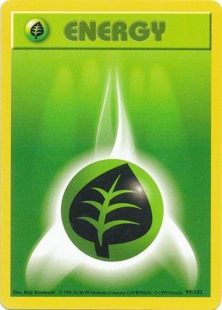 Grass Energy (99/102) [Base Set Shadowless Unlimited] | Deep Dive Games St. Marys