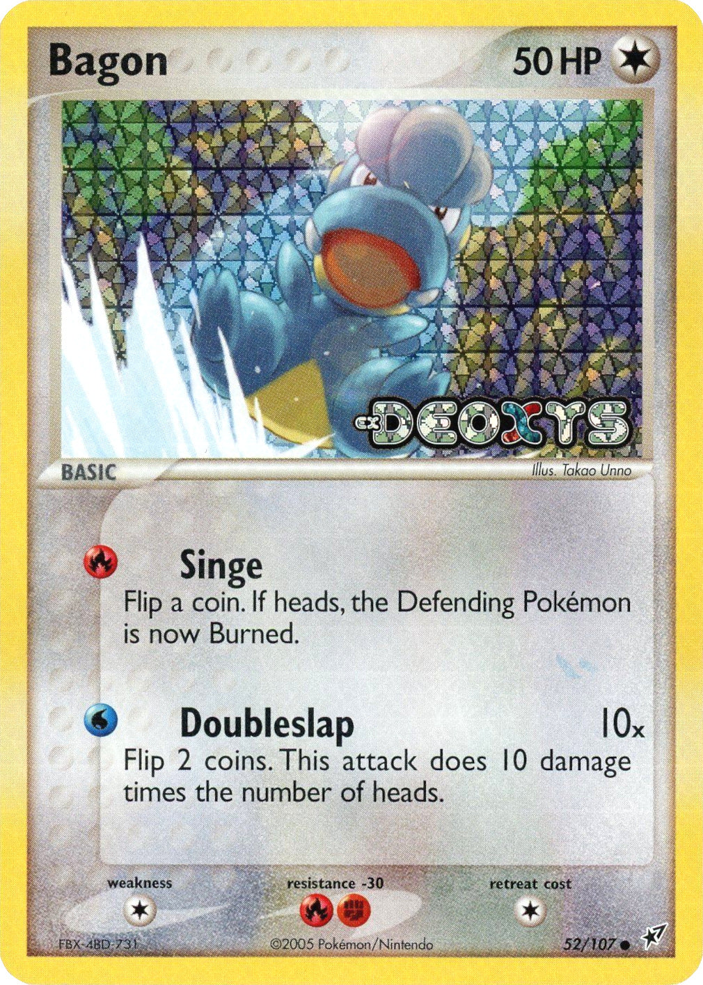 Bagon (52/107) (Stamped) [EX: Deoxys] | Deep Dive Games St. Marys