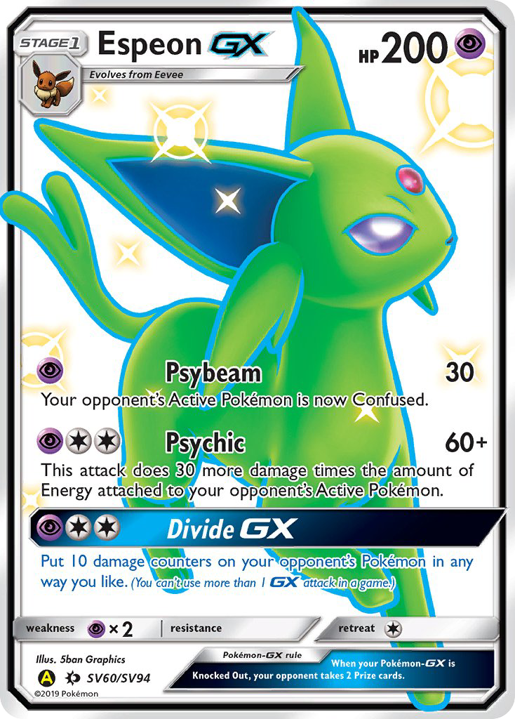 Espeon GX (SV60/SV94) [Sun & Moon: Hidden Fates - Shiny Vault] | Deep Dive Games St. Marys